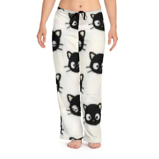 Retro Chococat love cream hearts valentine Kitty Pajama Pants Lounge Cozy Holiday Sleep distressed Gift