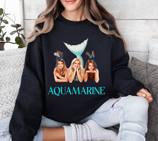 Aquamarine | Mermaid | Nostalgia | 2000s |  Movie | Rom Com | Retro | Crewneck | Sweatshirt