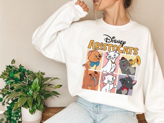 Aristocats | Nostalgia | 90s | 2000s | Childhood | Disney | Cat | VHS | Cartoon | Vintage | Crewneck | Sweatshirt