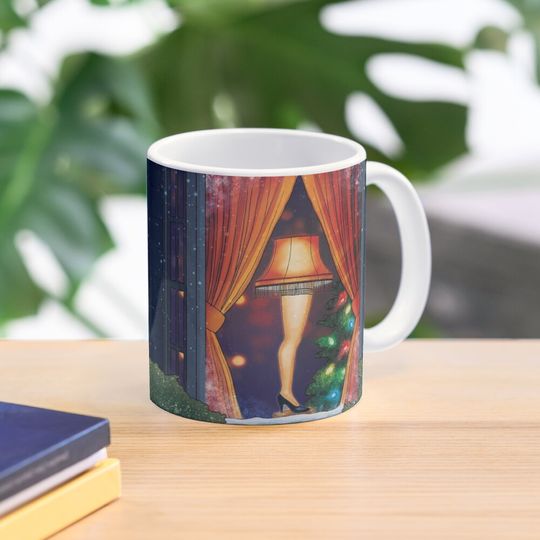 A Christmas Story Leg Lamp Winter Scene Coffee Mug