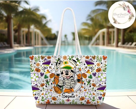 Personalized Halloween on the High Seas Disney Cruise Weekender Bag, Mickey and Friends Halloween Cruise Bag, Disney Family Cruise Trip 2024