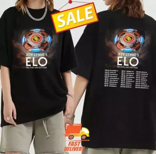 Jeff Lynne's ELO - The Over and Out Tour 2024 Shirt - ELO tour 2024 Shirt