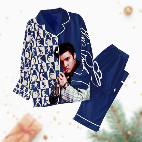 Elvis Presley Pajamas Set, Elvis King Women Pajamas, Elvis Rock And Roll Pajamas Pants, Elvis Presley Shirt, Gift For Her