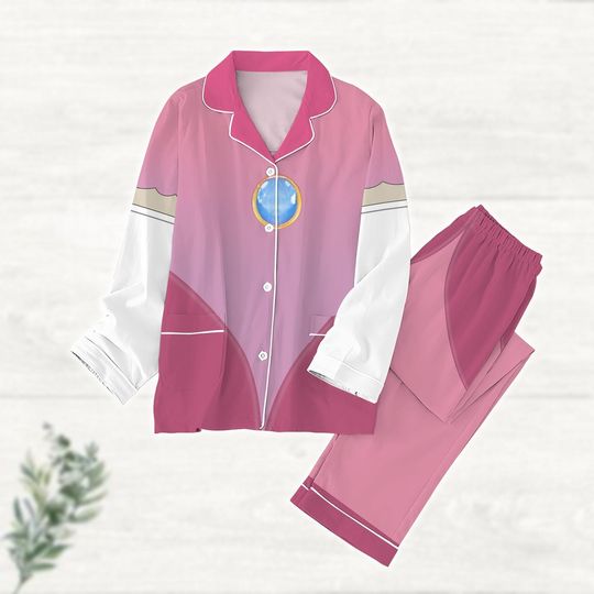 Halloween Princess Peach Cosplay Pajamas Set, Super Mario And Friend Matching Set, Toad Kingdom Birthday Girl Shirt, Gift For Her