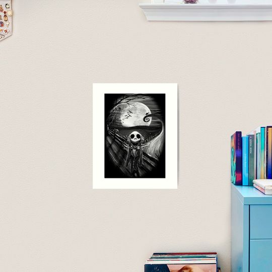 Jack skellington scream art Art Print