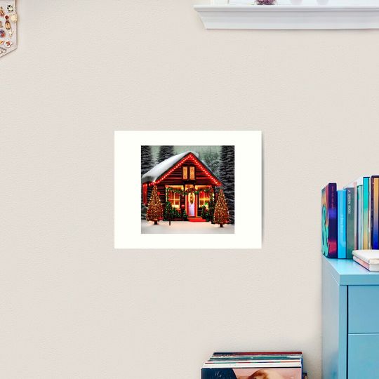 Christmas Cabin Vibes  Art Print