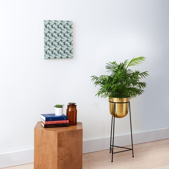 Winter's Dreamy Canvas: Abstract Snow Art for Creative Decor Mounted Print