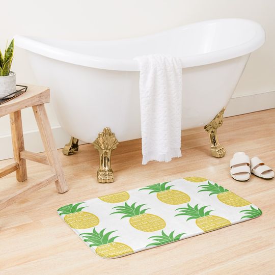 Psych Quotes Pineapple Bath Mat