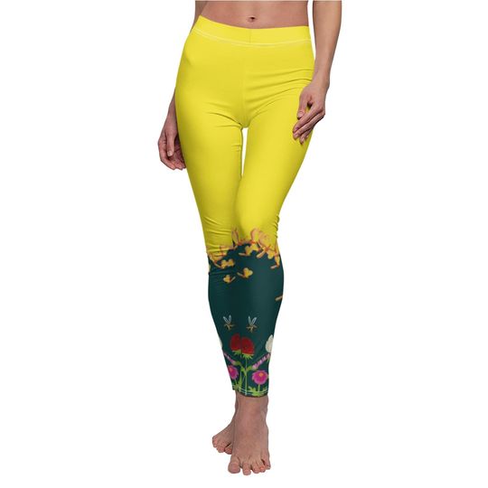 Wildflower Pattern Leggings For Women, Alice In Wonderland Costume, Disney Leggings, Run Disney Leggings, Flower And Garden Festival