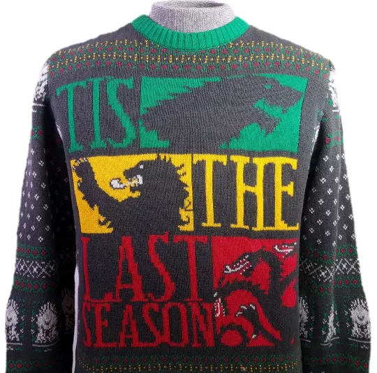 Game of Thrones Ugly Christmas Sweater Tis The Last Season HBO Size Large
