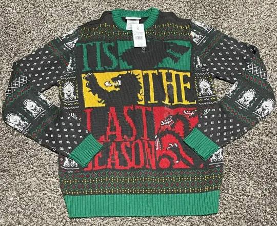 NWT Ugly Christmas Sweater GAME of THRONES ‘Tis The Last Season Size Small
