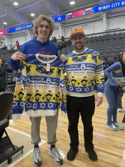 Ugly Hanukkah Sweater  Blue Womens Unisex Dreidel Knit Ugly Christmas Sweater