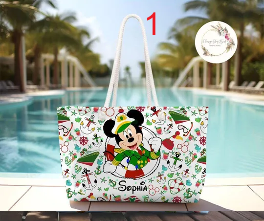 Personalized Very Merrytime Cruises Disney Christmas Cruise Weekender Bag, Mickey & Friends Christmas Trip Bag, Family Cruise Vacation 2024
