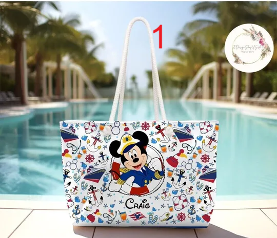 Personalized Disney Cruise Weekender Bag, Mickey and Friends Cruise Beach Bag, Disney Family Cruise Trip 2024, Disney Wish Dream Magic Bag
