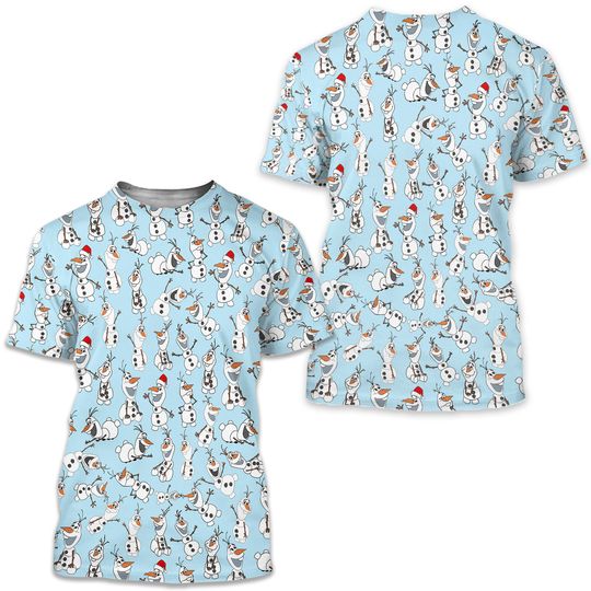 Christmas Disney Olaf Shirt, Olaf Unisex 3D Tshirt