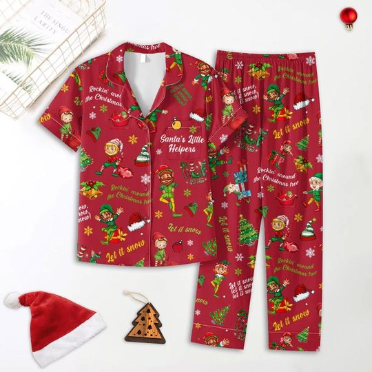 Buddy Elf Christmas Pajamas, Buddy Elf OMG Santa Pajamas, Buddy Elf Movie Pajamas, Christmas Movie Holiday Pajamas, Elf Movie Gift