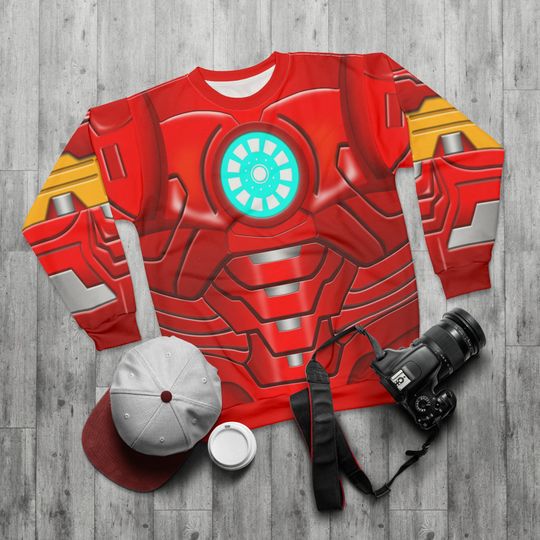 Iron Man Long Sleeve Shirt, Spidey and His Amazing Friends Costume, Animated Series Outfits, Superhero Cosplay, Tony Stark Cartoons Apparel