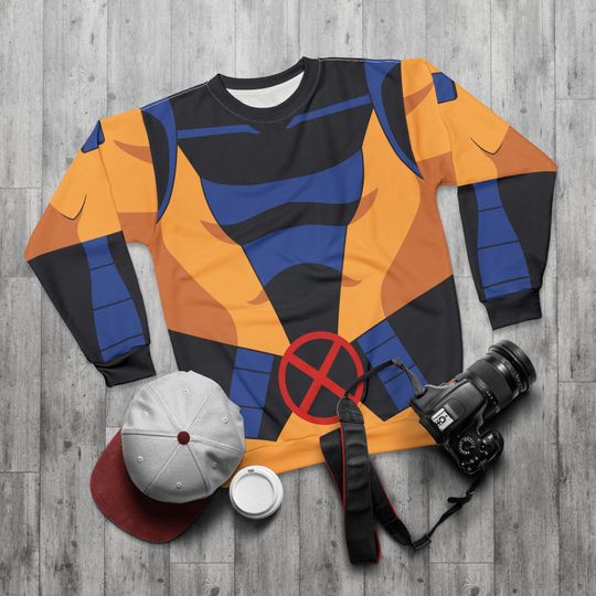 Jean Gray Long Sleeve Shirt, Mutants Human Costume, Animated 90s Cosplay, Comic Con Outfit, Halloween Event Apparel, Fashion for runDisney