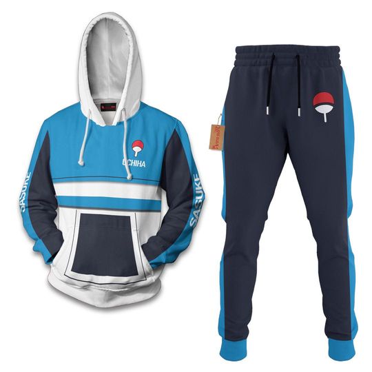 Sasuke Hoodie And Jogger Set Anime Clothes