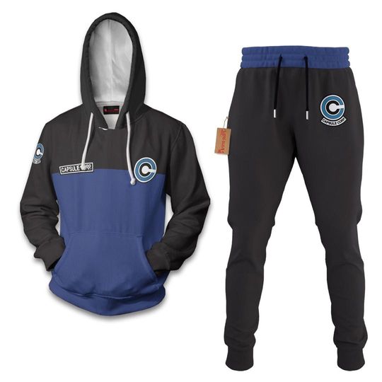 Capsule Corp Hoodie And Jogger Set Anime Clothes