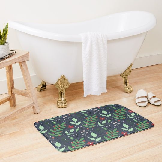 Mistletoe pattern Bath Mat
