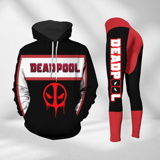 Deadpool Hoodie, Deadpool Costume Shirt, Deadpool 3 Movie Leggings, Superhero Cosplay, Leggings For Women, Deadpool Outfit For Her