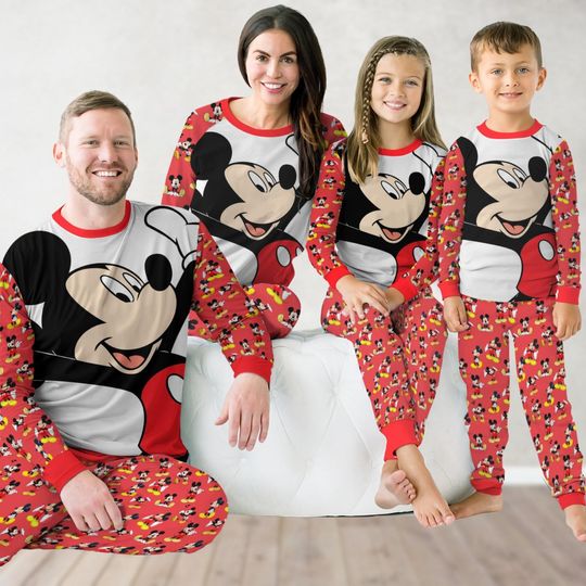 Mickey Mouse Pajamas Set, Disney Mickey Matching Family Pajamas, Movie Christmas Pajamas, Disneyworld Holiday Pajamas, Disneyland Shirt