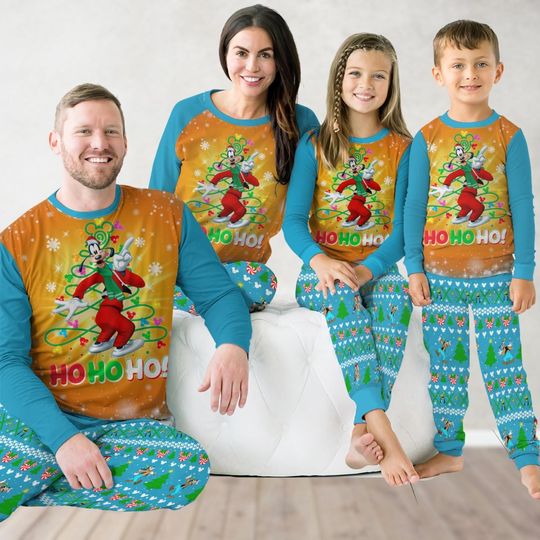 Christmas Goofy Dog Pajamas Family, Goofy Matching Pajamas Set, Disney Movie Cartoon Pajamas, Pajamas Christmas, Goofy Lover Gifts