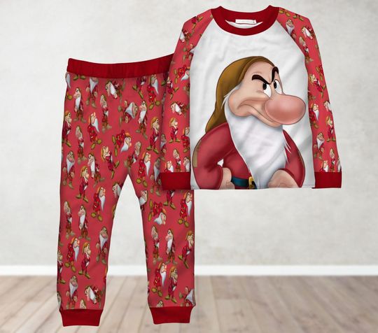 Grumpy Dwarf Matching Family Pajamas Set, Disney Grumpy Pajamas, Snow White And Seven Dwarfs Christmas Pajamas, Movie Cartoon Shirt