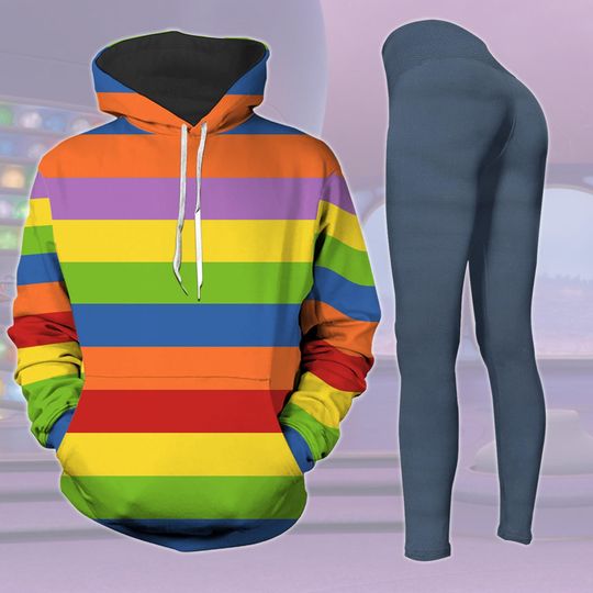 Inside Out 2 Riley Cosplay Hoodie, Riley Rainbow Costume Hoodie, Inside Out 2 Leggings, Riley Emotions 3D Hoodie, Disney Women Pants