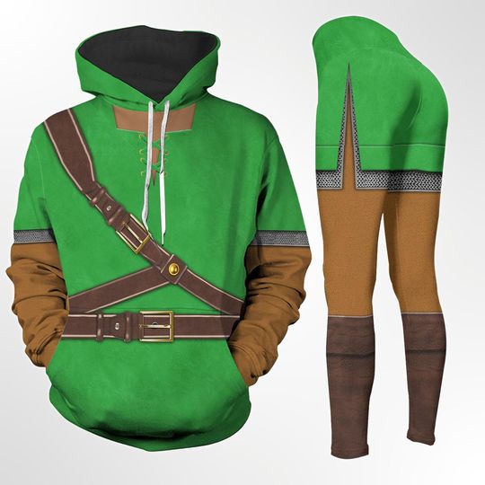 Zelda Of Legend Cosplay Costume Hoodie, Zelda Gamer Shirt, Halloween 3D All Over Print Tee, Zelda Korok Hoodie, Zelda Women Pants