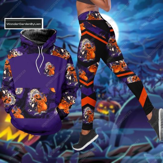 Halloween Oogie Boogie Hoodie, Jack Skellington Costume, Halloween All Over Print Tee, Disneyland Halloween Party Family Gift, Legging