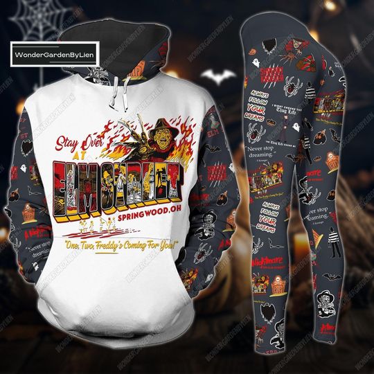 Freddy Krueger Hoodie And Leggings, Freddy Krueger Shirt, Freddy Krueger Women Leggings, Nightmare On Elm Street Horror Movie Hoodie