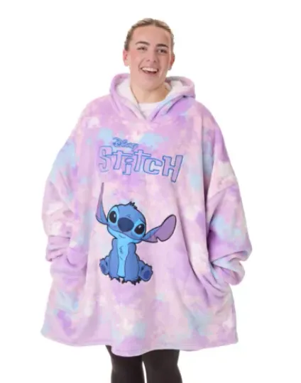 Disney Multicoloured Stitch Blanket Hoodie | For Adult and Kids | Christmas Gift | Disney Gift