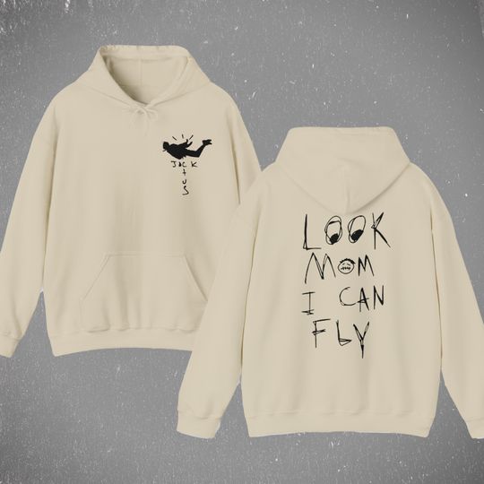 Travis Hoodie - Cactus Jack Hoodie - Utopia Merch - Look Mom I Can Fly - CIRCUS MAXIMUS Tour Hoodie - Travis Concert