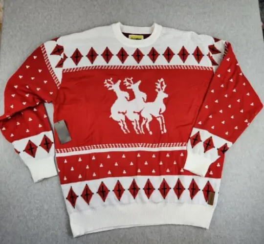 Tipsy Elves 4X Reindeer Ugly Winter Holiday Hunting Christmas sweatshirt Sweater