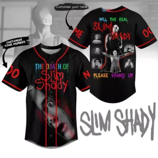 Eminem Real Slim Shady Please Stand Up Personalized Baseball Jersey