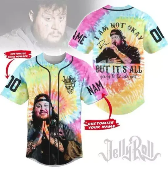 Personalized Jelly Roll Im Not Okay But It All Going To Be Alright Baseball Jersey