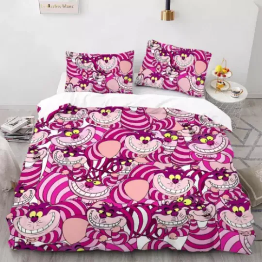 Cheshire cat Bedding Set | Cartoon Bedding Set | Gift For Kids