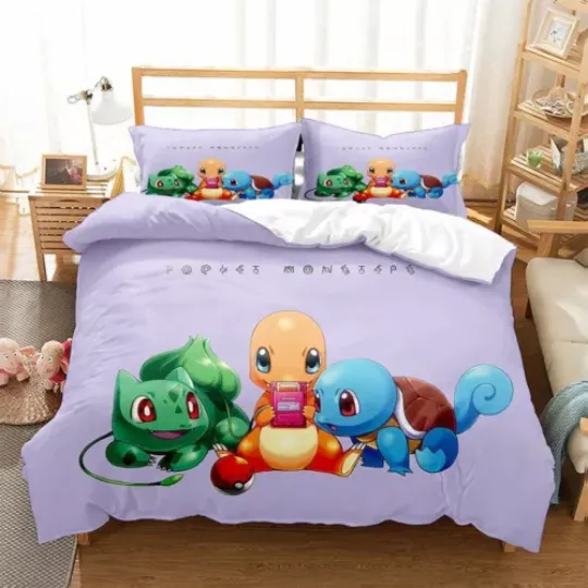 PKM Family Bedding Set | Cartoon Bedding Set | Gift For Kids