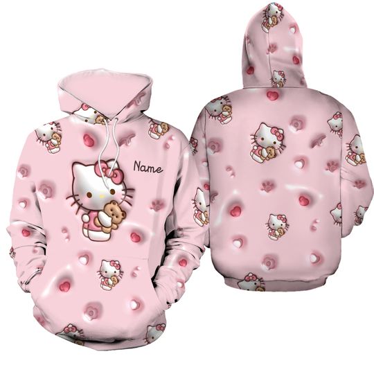 2024 Hello Kitty 3D Hoodie Women's Hoodie Leggings Set