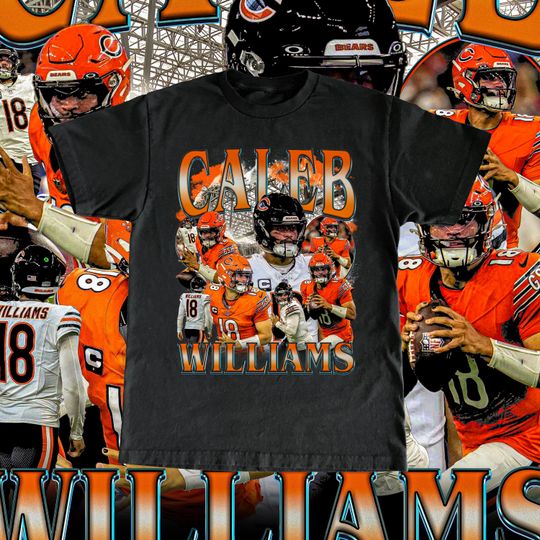 Vintage Caleb Williams Shirt - Football Tee, Vintage Design, 90s Graphic Tee, Unisex, Retro, football Gift, Chicago Bears Team T Shirt