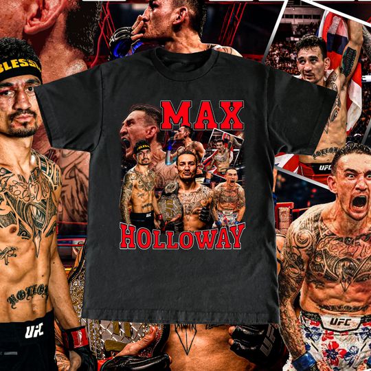 Max Holloway High Quality T Shirt UFC Fan Blessed Vintage Design