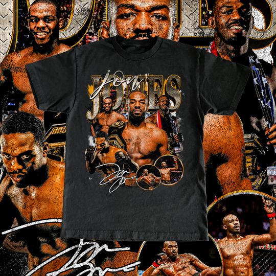 Jon Jones High Quality T Shirt UFC Fan Bones Vintage Design
