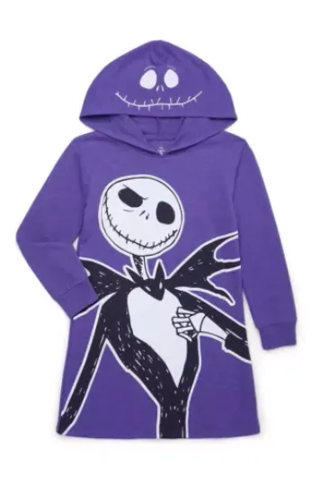 The Nightmare Before Christmas Shirt Dress Girl Halloween Costume Hoodie Dress