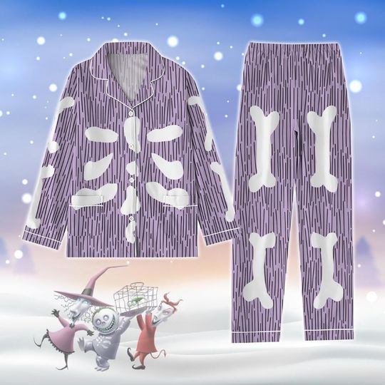 Nightmare Before Christmas Pajamas Set, Barrel Skeleton Costume Shirt, Nightmare Christmas Midnight Shirt, Halloween Party Shirt