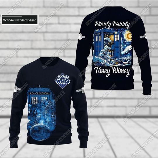 Doctor Who Halloween Sweater, Costume 3D Hoodie, Police Box Dr Who Ugly Sweater, Movie Series Sweatshirt, Doctor Who Cosplay Tee Shirt