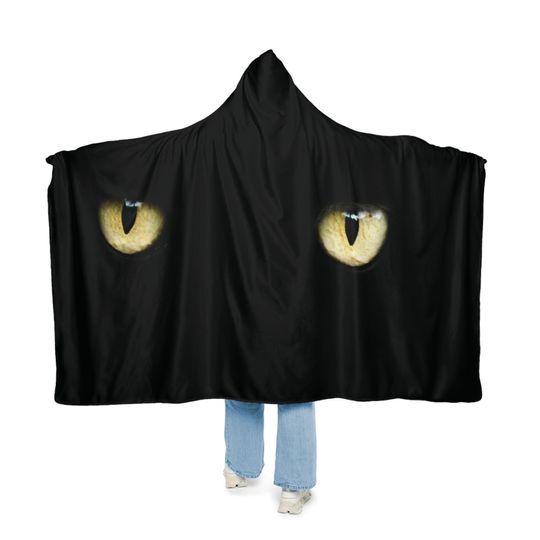 Halloween Design Sherpa/Fleece Hooded Snuggle Blanket