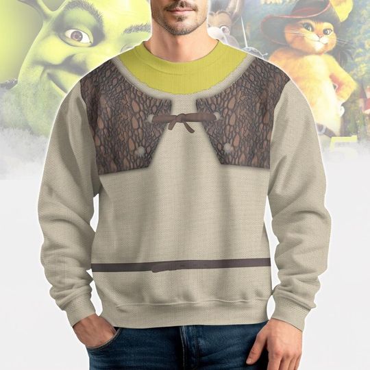 Disney Shrek Ugly Christmas Sweater, Shrek Costume Holiday Sweater, Shrek Movie Ugly Xmas Sweater, Funny Shrek Christmas Sweatshirt