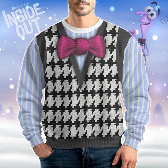 Inside Out Fear Ugly Christmas Sweater, Inside Out 2 Holiday Sweater, Emotion Friends Xmas Sweater, Fear Ugly Sweatshirt, Gift For Him